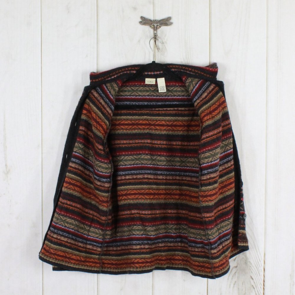 LL BEAN Multicolor Button Cardigan Sweater Size M - Picture 8 of 11